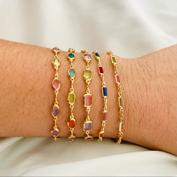 Multicolor Crystal Bracelet - Picture 14 of 14